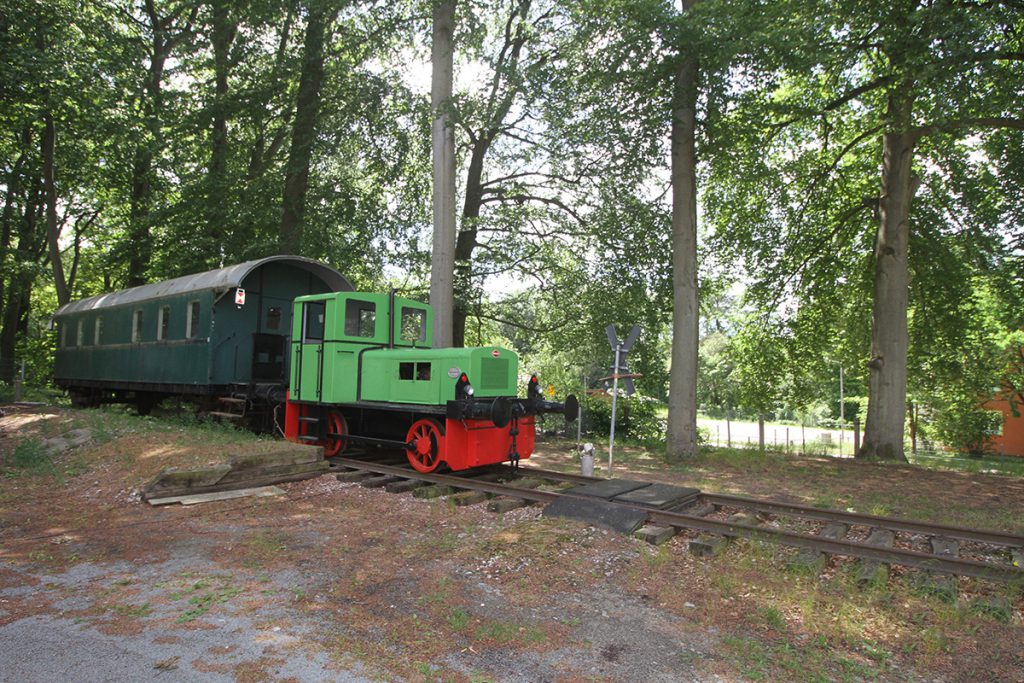 Diesel Lok auf dem Grundstück in Magdeburgerforth